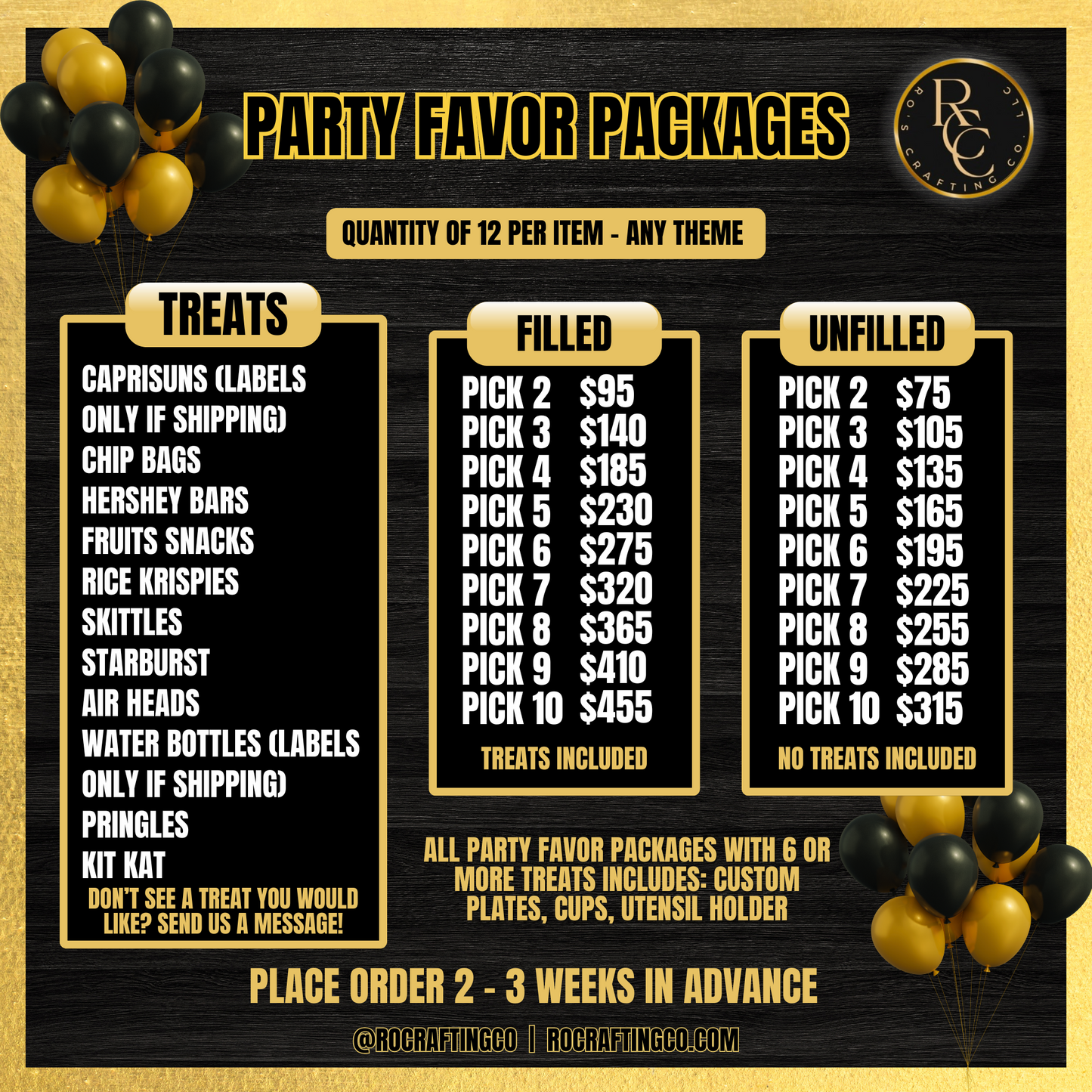 Party Favors Package