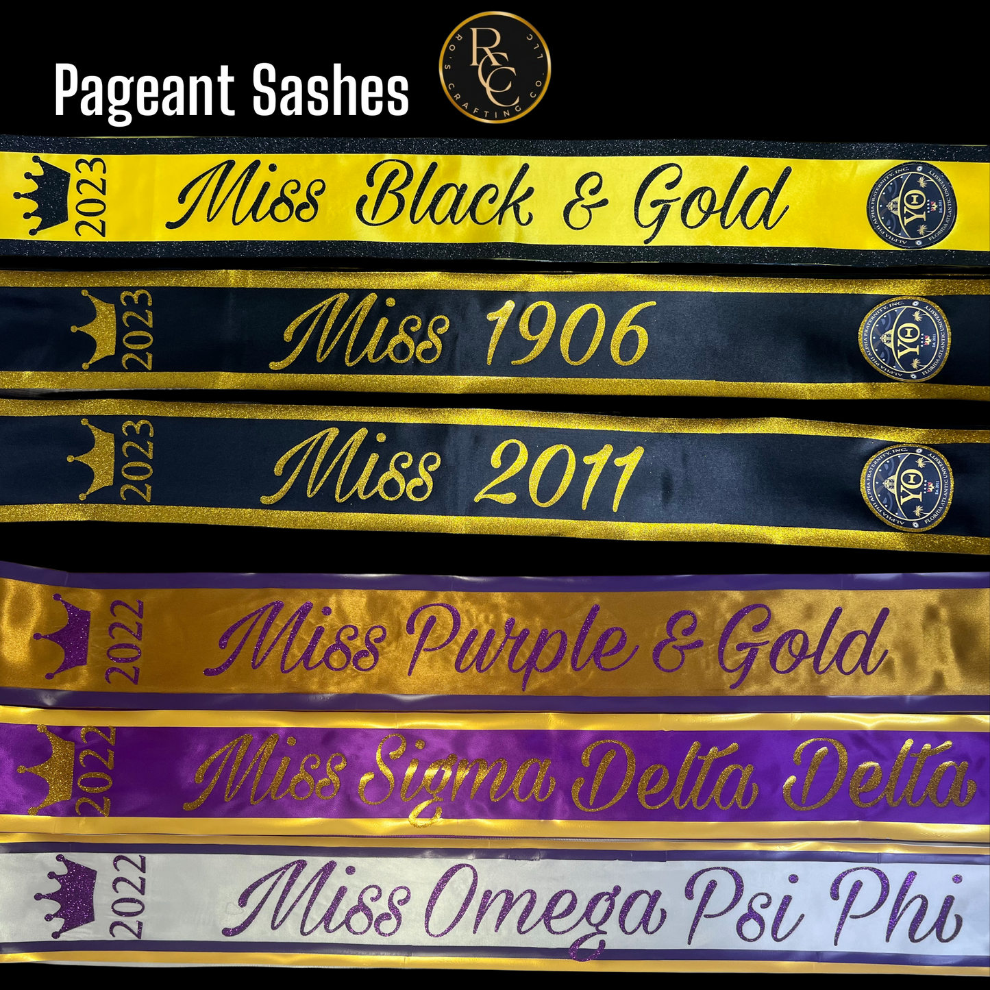 Customized Pageant Sashes