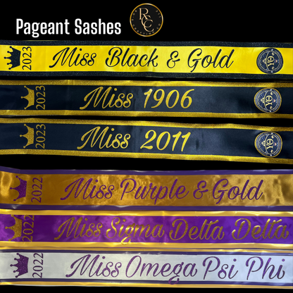 Customized Pageant Sashes