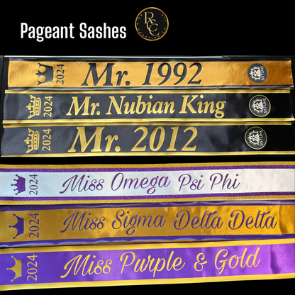 Customized Pageant Sashes