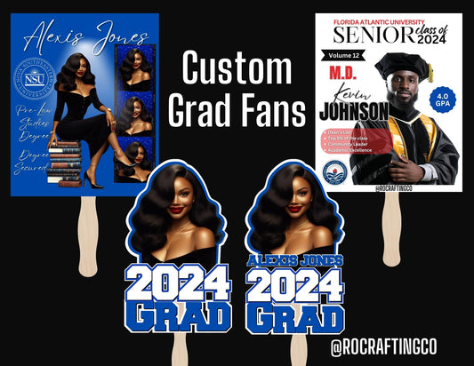 Customized Grad Fans/ Big Head Fans