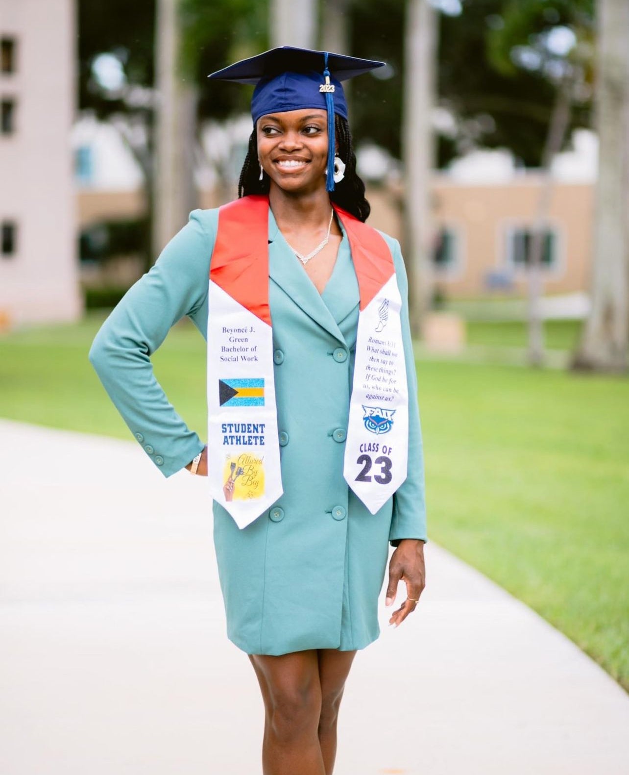 Customized Graduation Stole and Cap Topper - Bundle